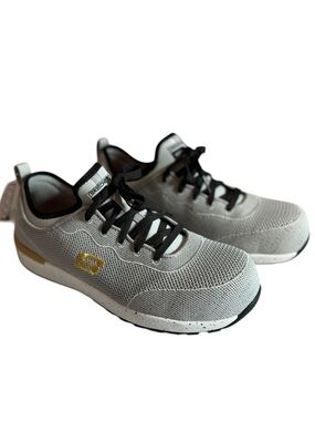 Skechers Slip On Gray NWT Work Composite Toe Casual Active Women's Shoes 10M